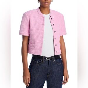 Derek Lam 10 Crosby Grace Short Sleeve Jacket Pink Womens Jacket size 00